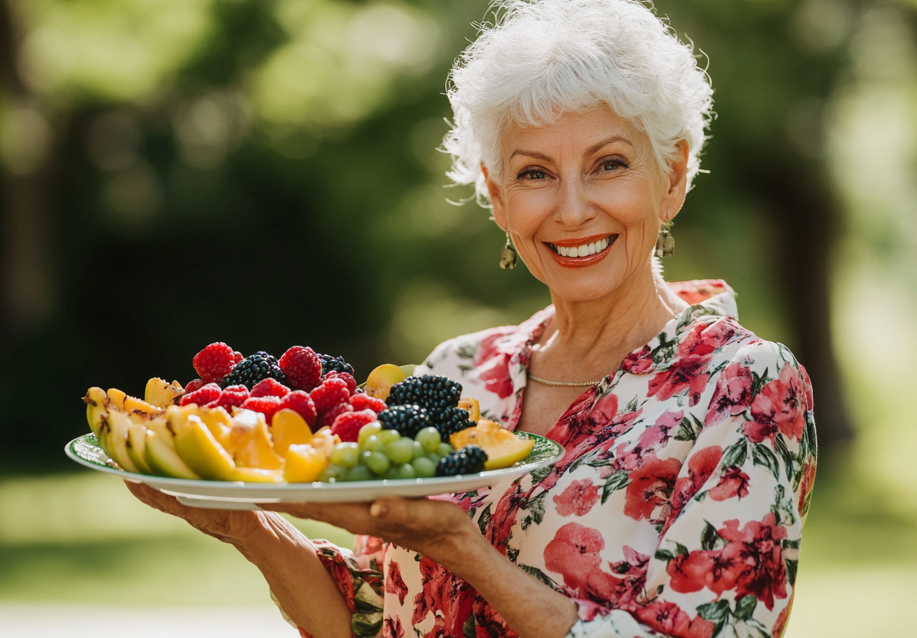 Фото старшого подружжя під час приготування їжі